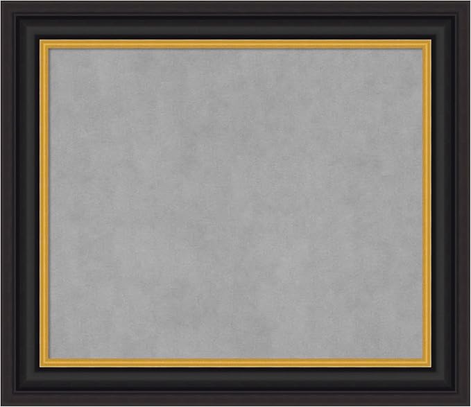 Amanti Art Black Framed Magnetic Board 26x30 Medium Vision Board by AmantiArt