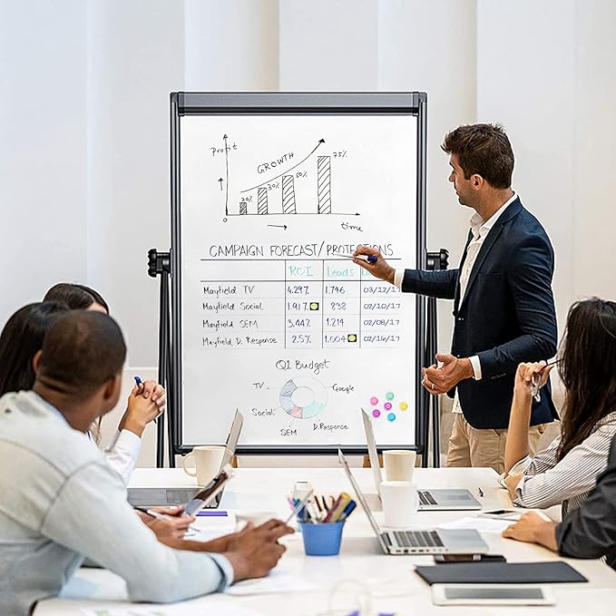 Stand White Board Magnetic 40 x 28 inches Dry Erase Board Double Sided Height - Image 7