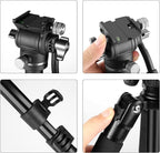 PULUZ 64"/164cm Video Tripod, Metal Camera Tripod - Image 3
