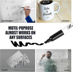 Buecs Black Dry Erase Markers, Chisel tip, Dry-Erase Boards, School Office - Image 4