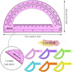 EBOOT 24 Pack Plastic Protractors Math Protractor 180 Degrees 6 Inch - Image 2