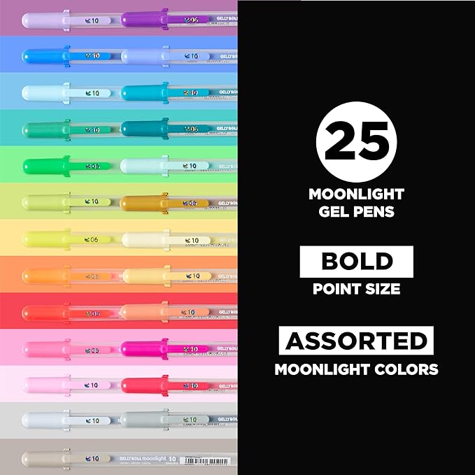 SAKURA Gelly Roll Moonlight Size 10 Gel Pens - Image 2