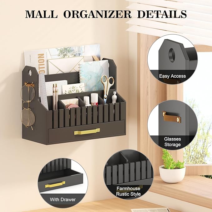 Bamboo Mail Organizer Countertop - Image 4