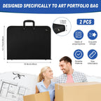 19" x 14" art portfolio tote bag with shown in use