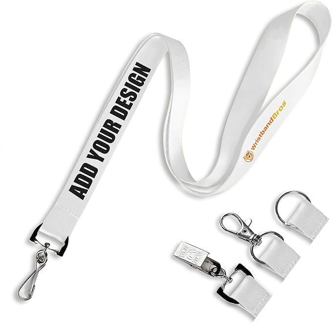 Wristband Bros Custom Lanyards For ID Badges, Keys & More | Add Text & Logos | by WristbandBros