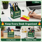 Dumpster Fire Pencil Holder with 100 PCS Flame Sticky Notes | Funny Dumpster Fire Desk Accessories, Office Decor and Gag Gifts for Men, Coworkers, Friends and Workspaces