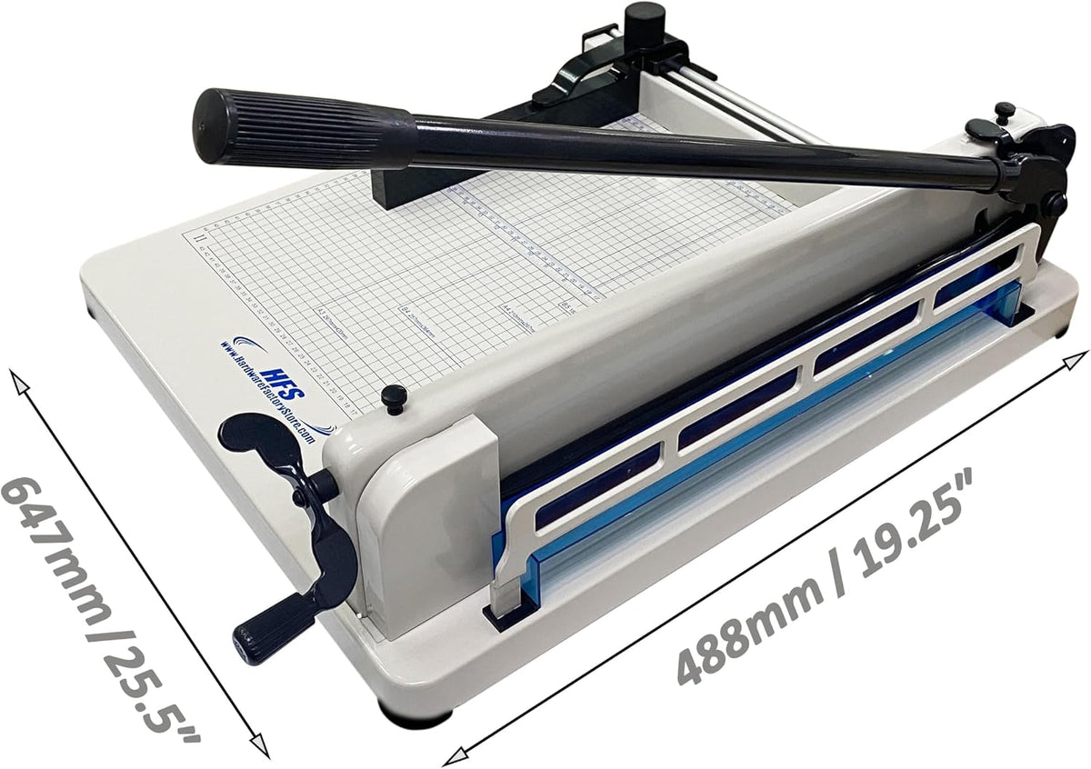 HFS(R) Heavy Duty Guillotine Paper Cutter 400 Sheet Capacity | Solid Steel Co...