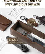 Rebee Vision Farmhouse Wood Mail Organizer Wall Mount - Image 6