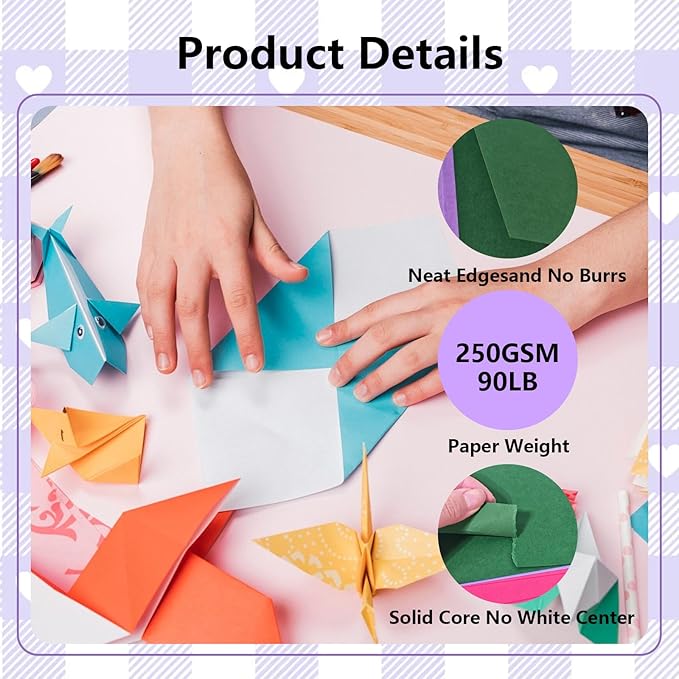 15 Sheets White Cardstock 12"x12", 250gsm/90lb Heavyweight Cardstock Paper - Image 3