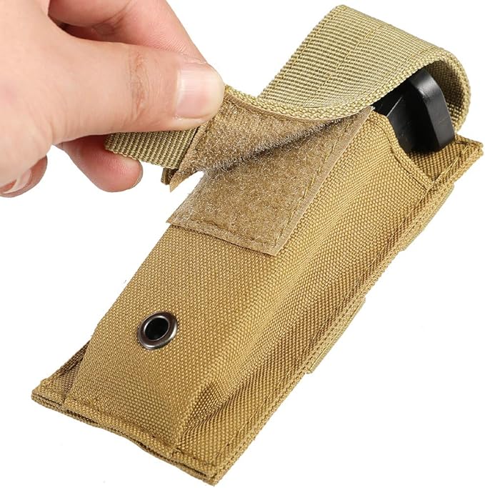 Tactical Single/Double Pistol Mag Pouch Outdoor Molle Open-Top Magazine Pouch - Image 4