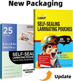 Uinkit 25Pack 4"x6" Self Seal Laminating Pouches, 10Mil Double-Sided - Image 2