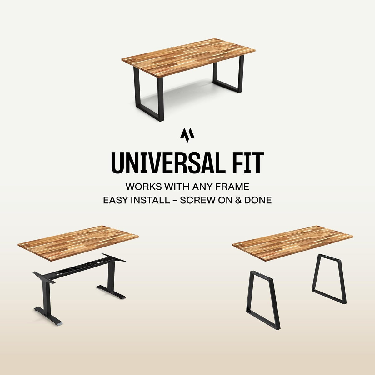 COREMINDED Solid Wood Desk Table Top – Pre-Finished 1.2” Thick Tabletop - Uni...