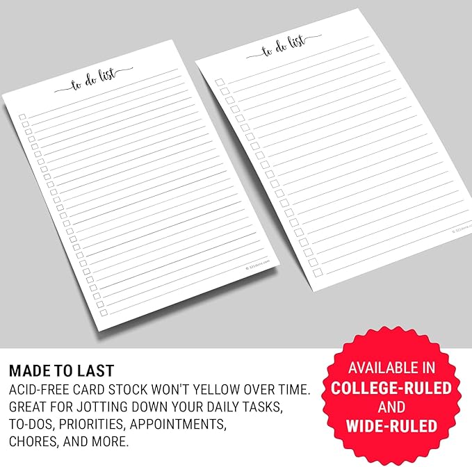 321Done To Do List Notepad, Made in USA - Image 4