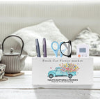 Exqcom Rustic Farmhouse Floral Truck Pen Pencil Holder, Farmhouse Office Decor - Image 2