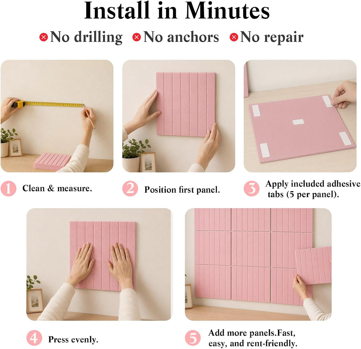 48" x 36" Large Felt Bulletin Board, Bold-Stripe 12-Pack Cork Board...