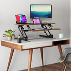 Mount-It! 38 Inch Standing Desk Converter, Sit Stand Desk Riser - Image 2