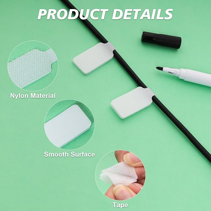 50 Pcs Cable Labels Nylon Writable Cord Tags Reusable Cable Cord Wire Labels - Image 3