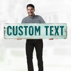 Custom Sign, Custom Street Sign, 11 Font Colors, 13 Font Styles, 4 Hole Options - Image 2