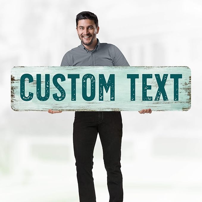 Custom Sign, Custom Street Sign, 11 Font Colors, 13 Font Styles, 4 Hole Options - Image 2