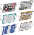 samstar 6 Pack Clear Wall File Holder, Wall Mount Acrylic File Organizer by Samstar