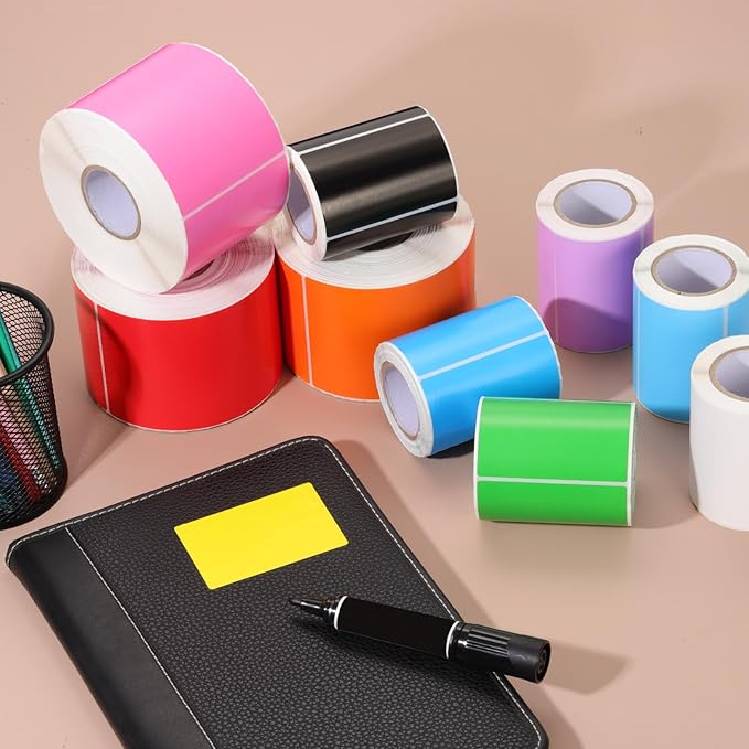 PATIKIL 3 x 5 Inch Rectangle Inventory Color Coding Labels 1 Roll, Square - Image 6