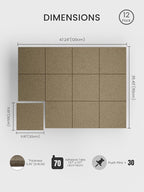 Bumusty Large Cork Board 47"x35" Alternative - Image 2