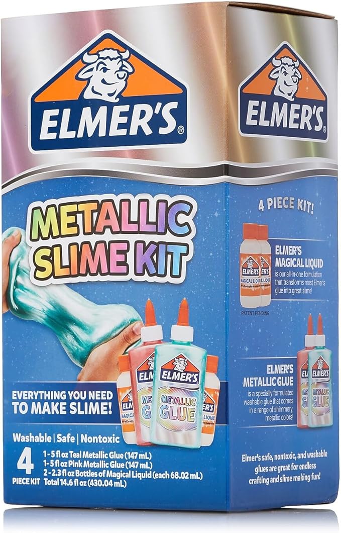 Elmer’s Metallic Slime Kit, Includes Glue and Magical Liquid Activator - Image 3