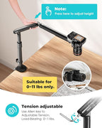 Viozon Overhead Camera Mount, Overhead Phone Stand, Flexible Aluminum Alloy - Image 4