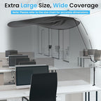 Adjustable Office Cubicle & Desk Shade – 55" Extra-Large Oval Design - Image 2