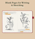 PAIBAS Blank Journal Notebook for Women Men, 160 Pages, A5 Hardcover Sketchbook - Image 3