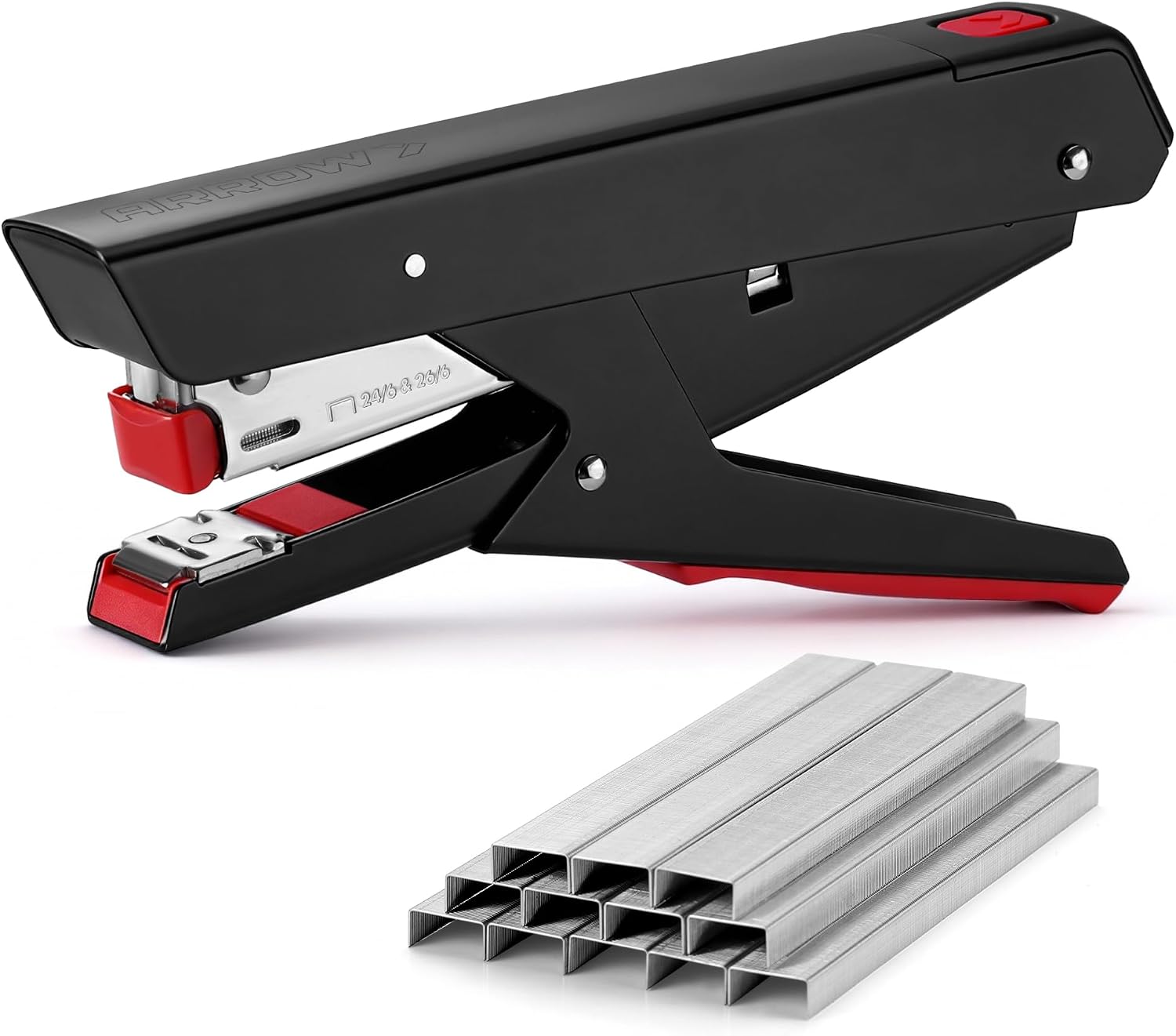 Arrow Plier Stapler Set, Metal Hand Stapler with 2520 Staples | Full Strip, 25 Sheet Capacity, Dual-Mode Anvil, One-Touch Staple Loading, Ergonomic Grip, For Office, School, Packaging