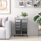 HAPPYGRILL 15-Drawer Rolling Cart, Storage Carts - Image 3