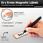 Attractivia Dry Erase Magnetic Labels 2.8 x 1.2 in, Color Borders, Dry Erase - Image 2