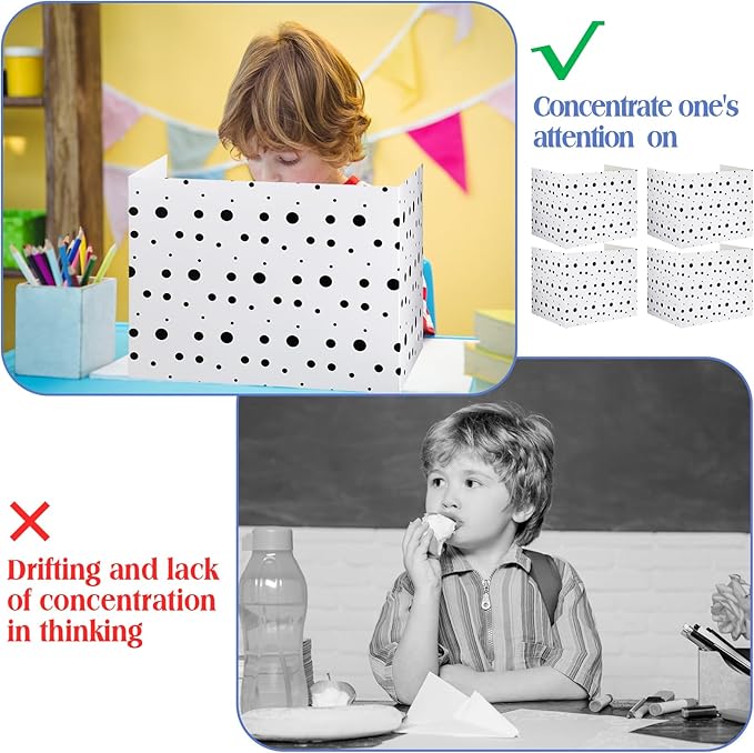 Crtiin 24 Pcs Privacy Folders for Students Desk Dividers Standard School - Image 6