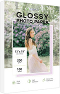 13x19 Photo Paper Glossy, Goefun 200 GSM/54 LB Printer Photo Paper by Goefun