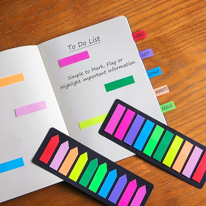 KICNIC Sticky Tabs 2250pcs, Self-Adhesive Book Tabs - Image 2