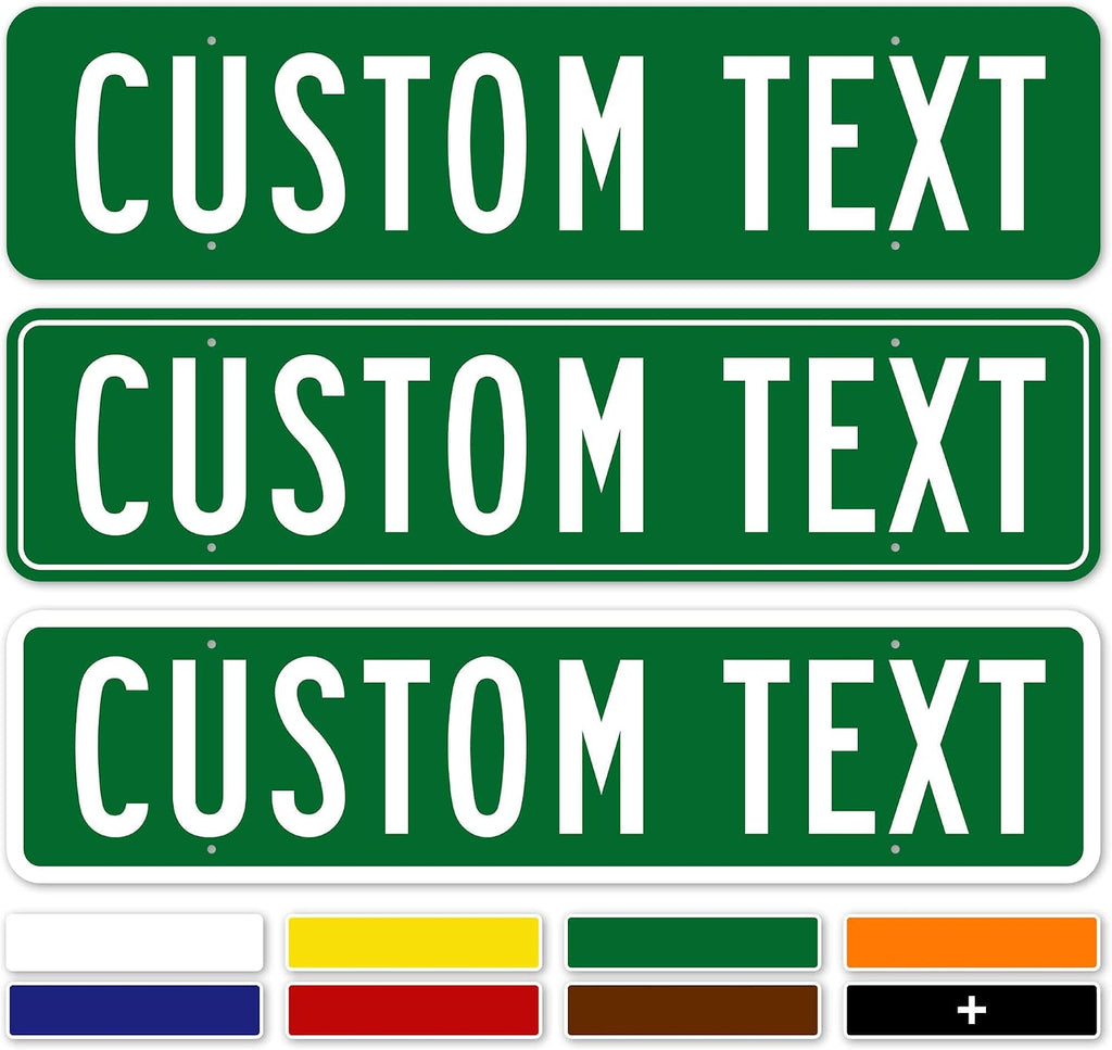 Custom Street Sign, Road Sign, Address Sign, 8 Colors, Reflective Option