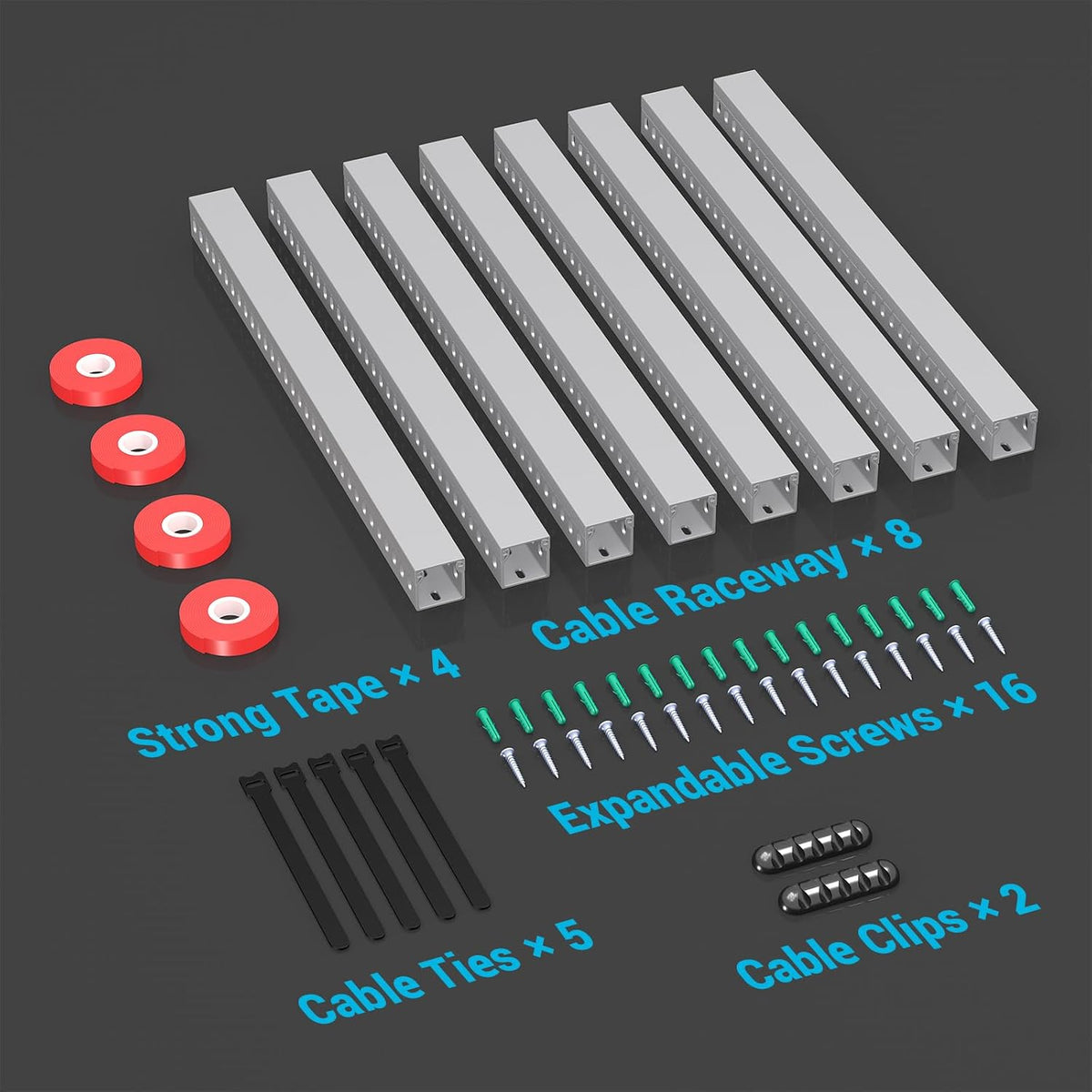 Open Slot Wire Duct Kit, 125.6"(8 x 15.7) Server Rack Cable Management, ...