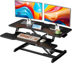 JYLH JOYSEEKER 35" Standing Desk Converter, Height Adjustable Desktop Riser by JYLHJOYSEEKER
