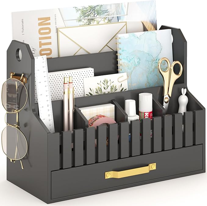 Bamboo Mail Organizer Countertop by Unknown