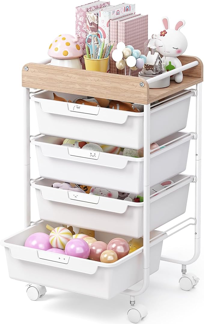 Rolling Storage Utility Cart by SYKIARIOL