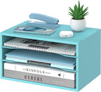SHARKWOODS Wood Desk Organizer, 3 Tier Paper Tray Organizer by SHARKWOODS