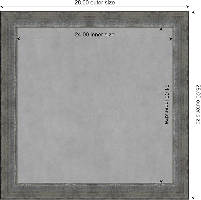 Amanti Art Silver Framed Magnetic Board 28x28 Medium Vision Board - Image 4