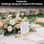 Stainless Steel Reserved Table Sign, 2.36 x 3.94 Inch Tent-Style Signs - Image 6