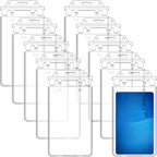 Tinlade 100 Pack Permanent Locking Hard Plastic Badge Holder Vertical Clear ID by Tinlade