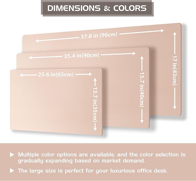 Aothia Double-Sided Desk Pad – 35.4" x 15.7" Leather Desk Mat - Image 6
