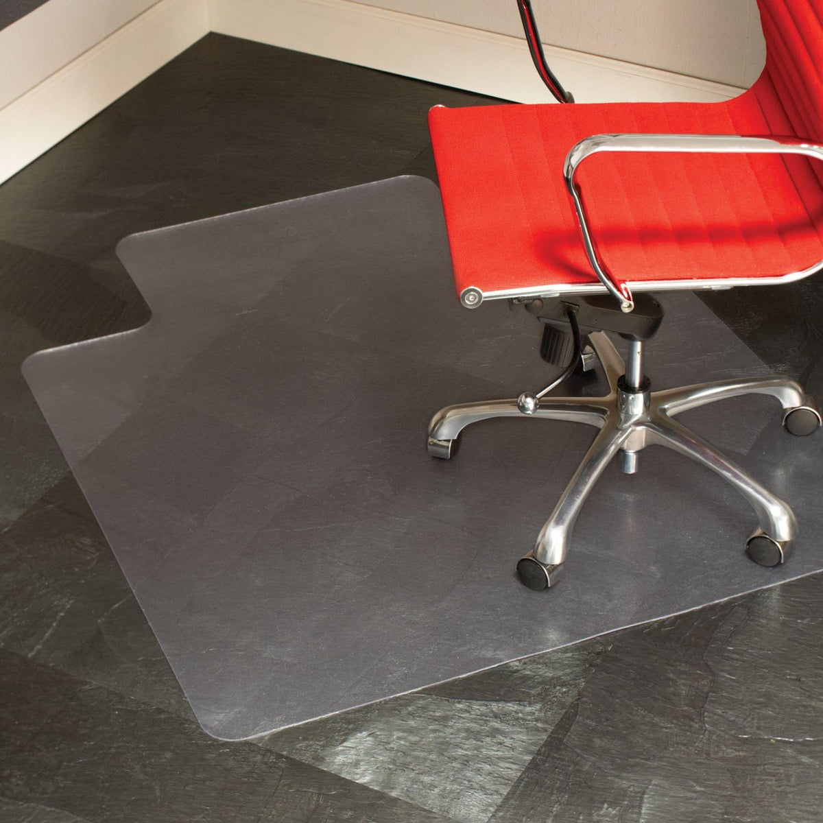 ES Robbins EverLife Hard Floor Lipped Vinyl Chair Mat, 36 by 48-Inch, Light U...