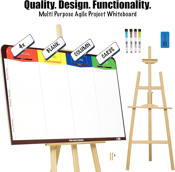 PMXBOARD Magnetic Kanban & Scrum Board – Lightweight Agile Whiteboard - Image 3