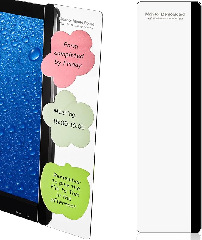 Zonon 2 Pieces Computer Monitor Notes Screen Monitor Memo Board Sticky Note by Zonon