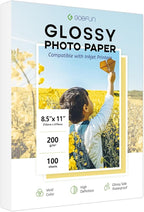 Glossy Photo Paper 8.5x11 Inch, Goefun 200GSM/54LB Inkjet Printer Paper by Goefun